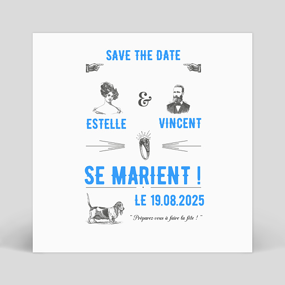 Faire part Mariage Esprit Gravure