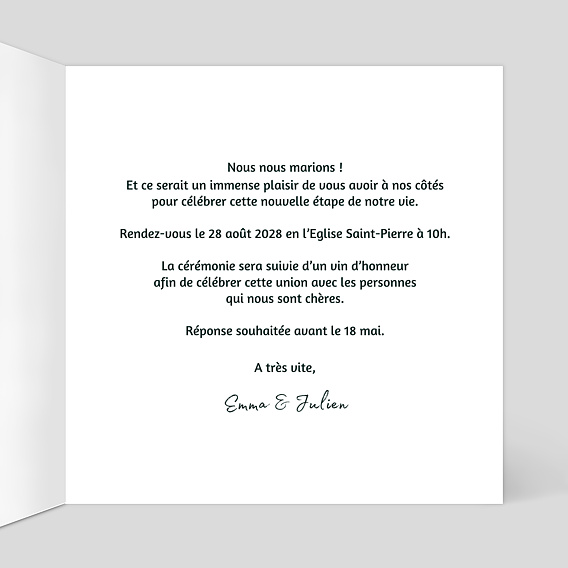 Faire-part Mariage Bulle - Popcarte