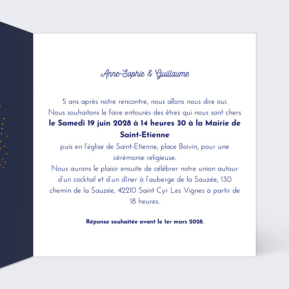 Faire-part Mariage Bulles Pétillantes - Popcarte