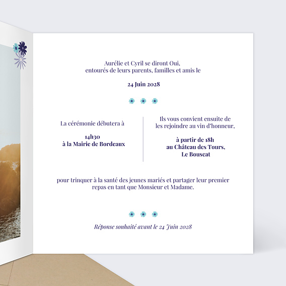 Faire-part Mariage Globe - Popcarte