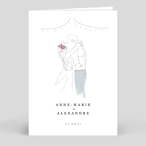 Faire part Mariage Illustration Joie