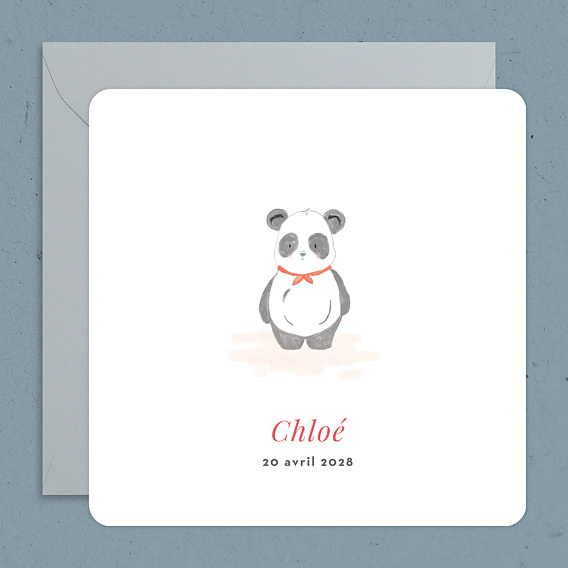 Faire Part De Naissance Baby Panda Popcarte