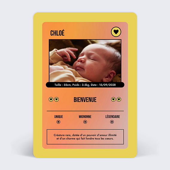 Faire part naissance Bébé aventurier