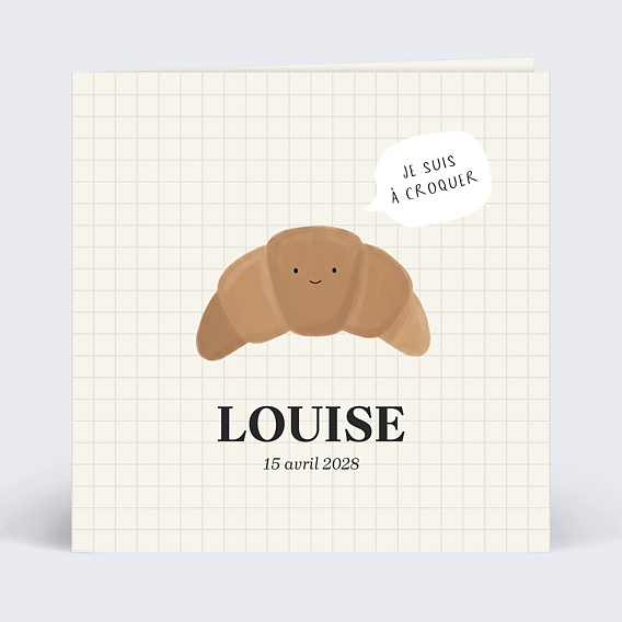 Faire part naissance Croissant à croquer