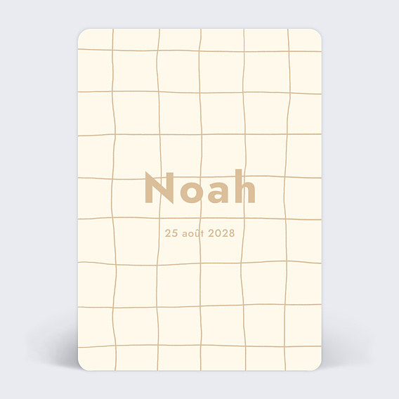 Faire part naissance Douce grille