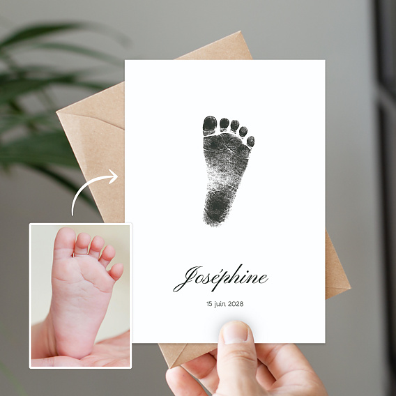 Faire-part Naissance Empreinte bébé