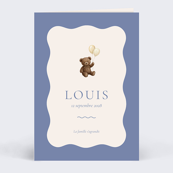 Faire-part Naissance Ourson ballon