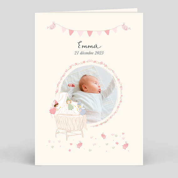 Faire part naissance Berceau de Princesse