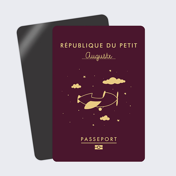 Faire part naissance Passeport