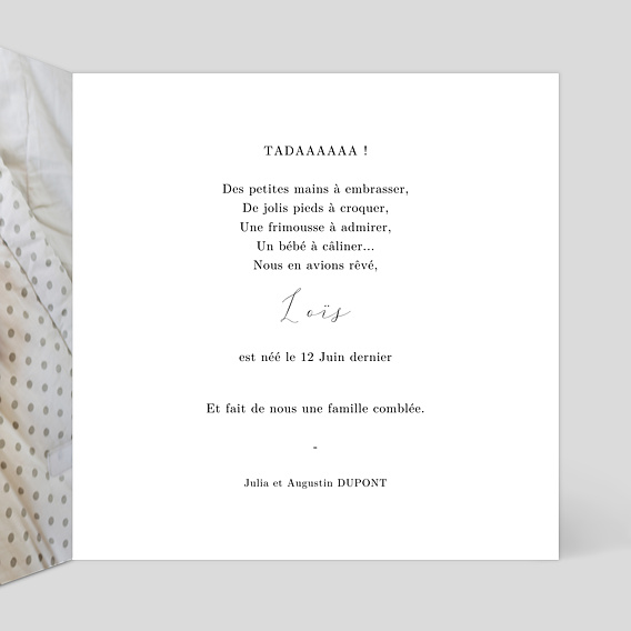 Faire-Part de Naissance Dorure Eucalyptus - Popcarte