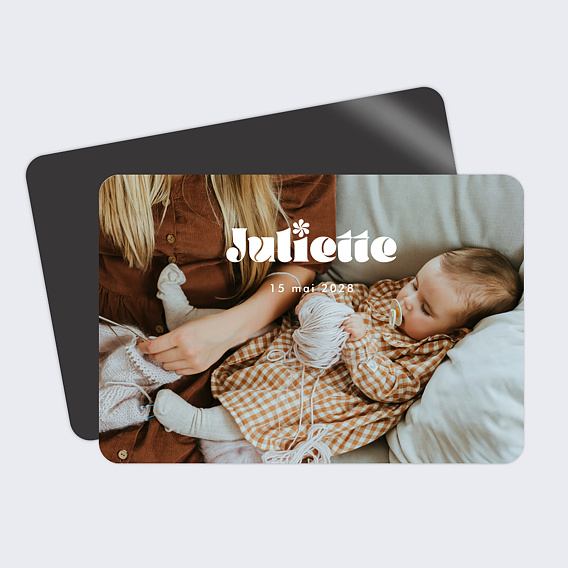 Faire part naissance Pleine page typo