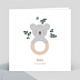 Faire part naissance Hochet Koala Recto