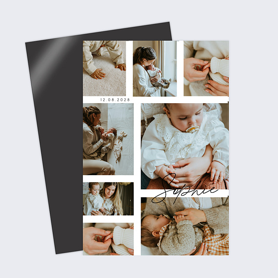 Faire part naissance Beau pêle mêle