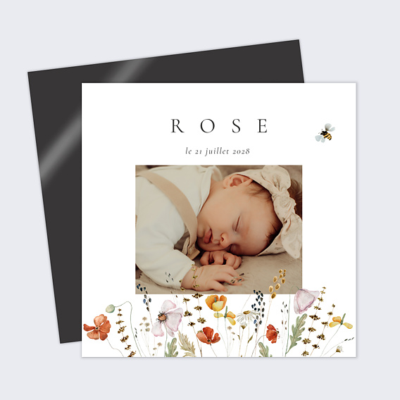 Faire part naissance Bouquet Tendre