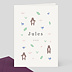 Faire part naissance Animaux pattern Recto