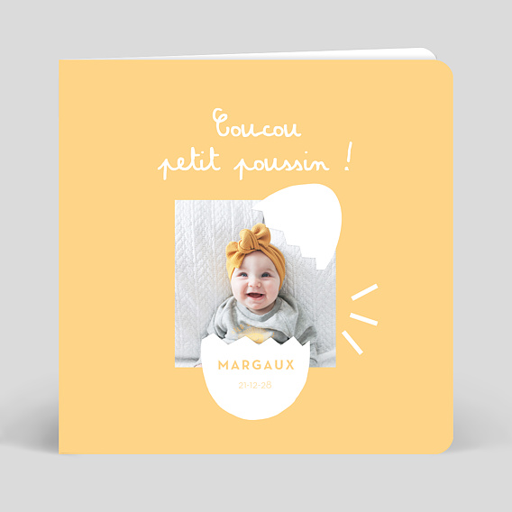 Faire part naissance Petit Poussin