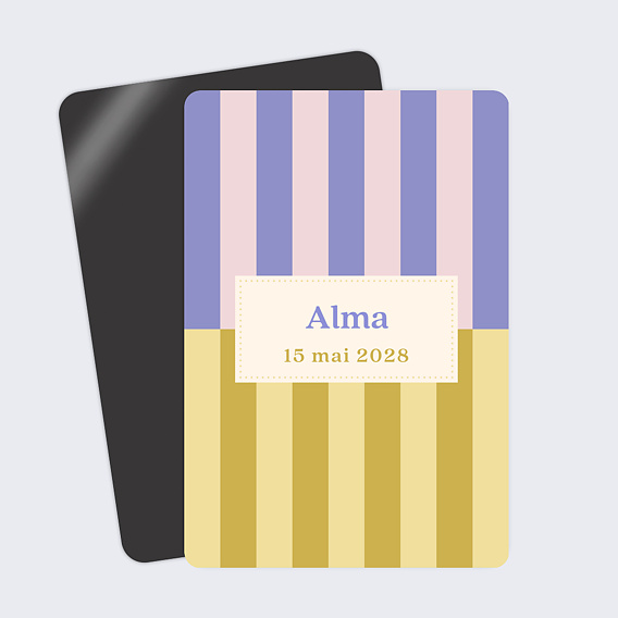 Faire part naissance Duo de rayures