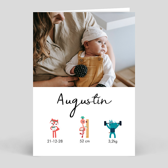 Faire part naissance Lilliputiens x Popcarte - certificat