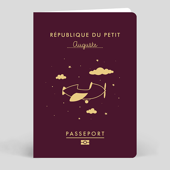 Faire part naissance Passeport