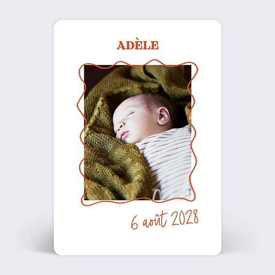 Faire part naissance Wavy imparfait