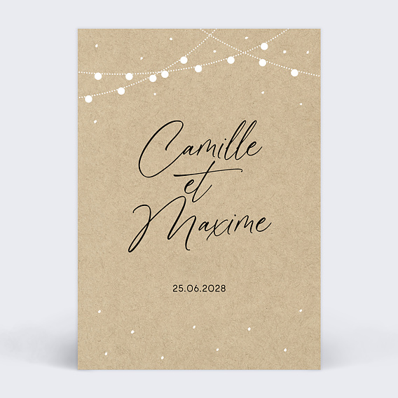 Faire part pacs Arbre Simple