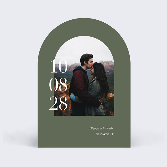 Faire part pacs Arche et date