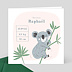 Carte félicitations naissance Koala Original Recto