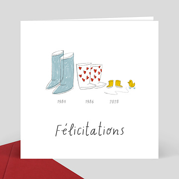 Carte De Felicitations Naissance Famille Cactus Popcarte