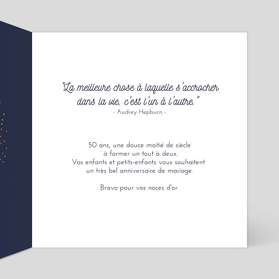 Félicitations Anniversaire de Mariage Bulles Ocre - Popcarte