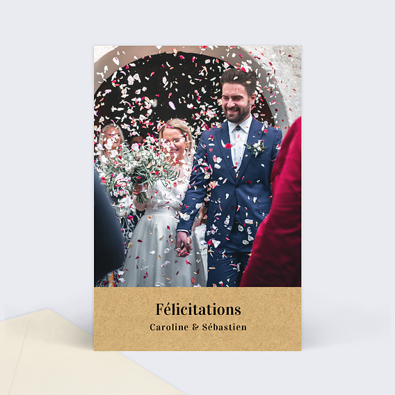 exemple carte de voeux mariage