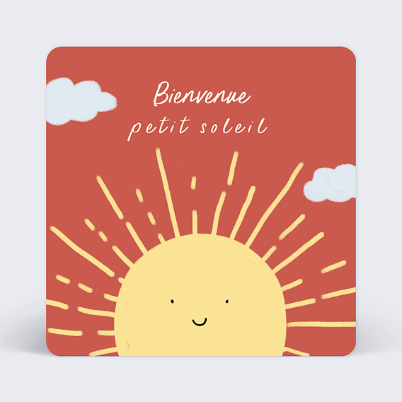 Carte félicitations naissance Bébé Été