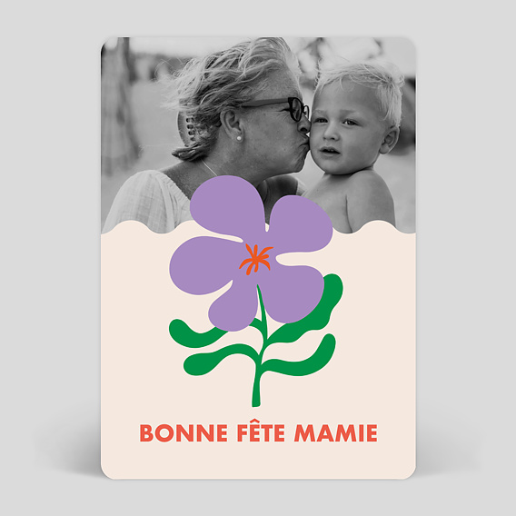 Carte fête des grands-mères Fleur