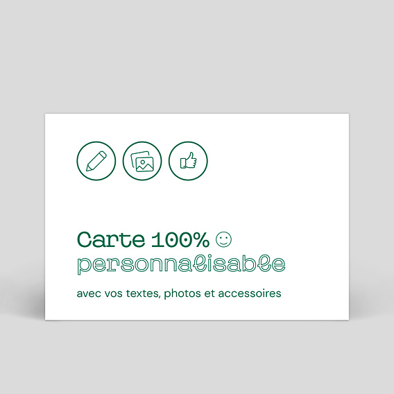 Carte fête des mères Modèle 100% Personnalisable