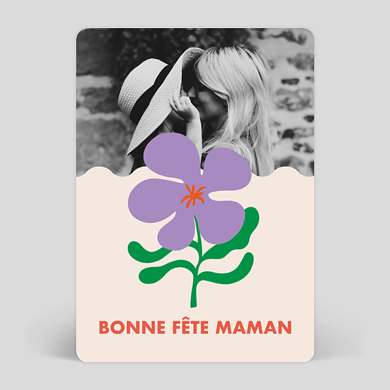 Carte fête des mères Fleur