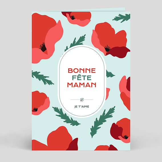 Carte fête des mères Coquelicot - Diaiwaie x Popcarte