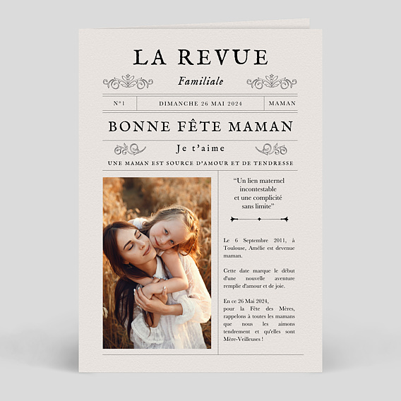 Carte fête des mères La Revue Familiale