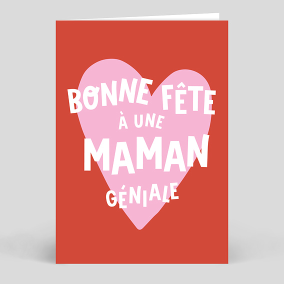 Carte fête des mères Maman Géniale