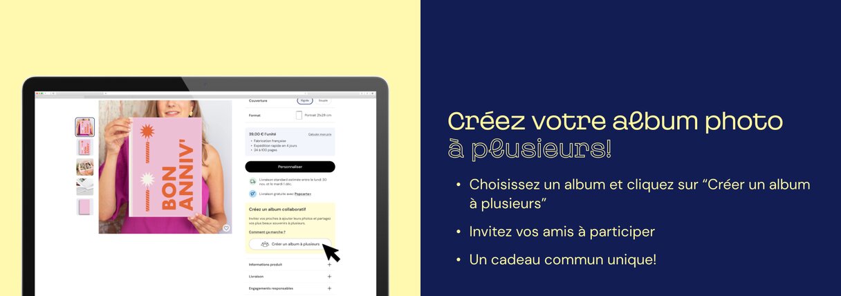 Album photo anniversaire à plusieurs