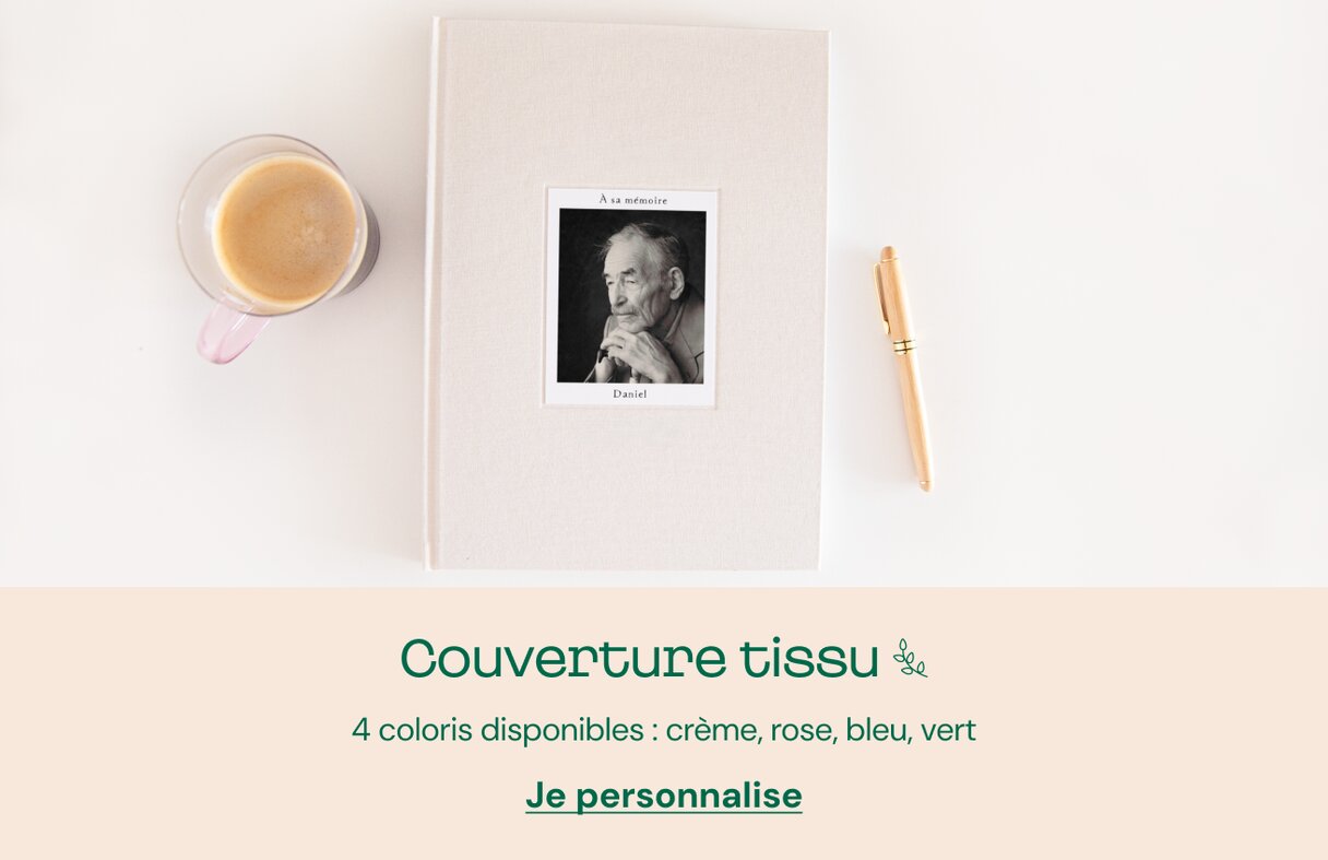 Album photo tissu hommage