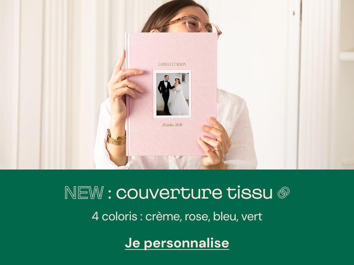 Album photo tissu mariage