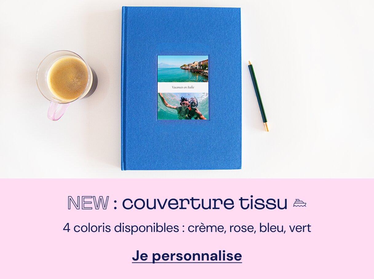 Album photo tissu voyage