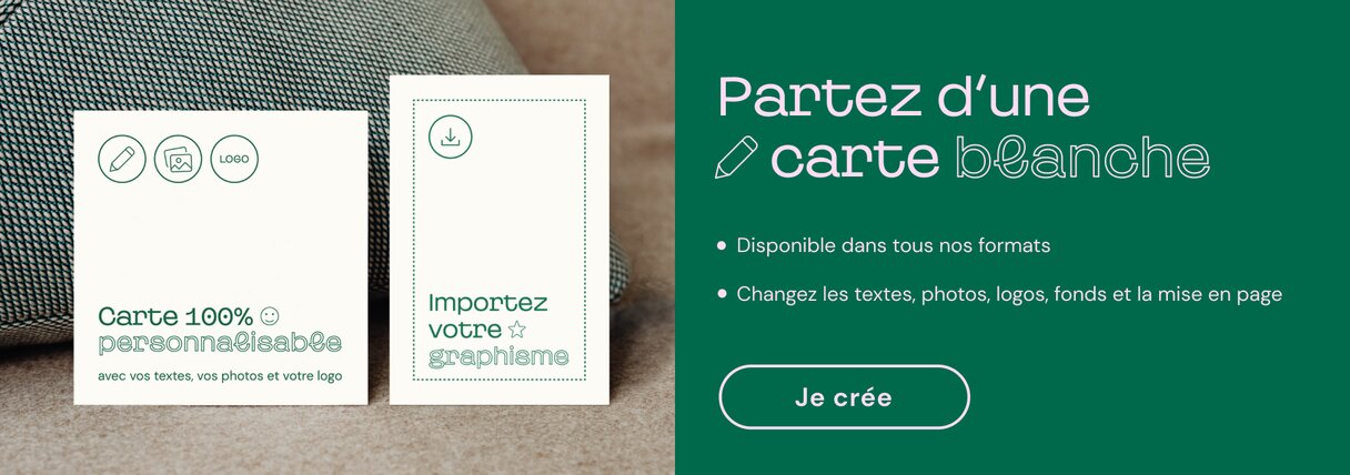 Personnaliser entièrement votre carte de visite