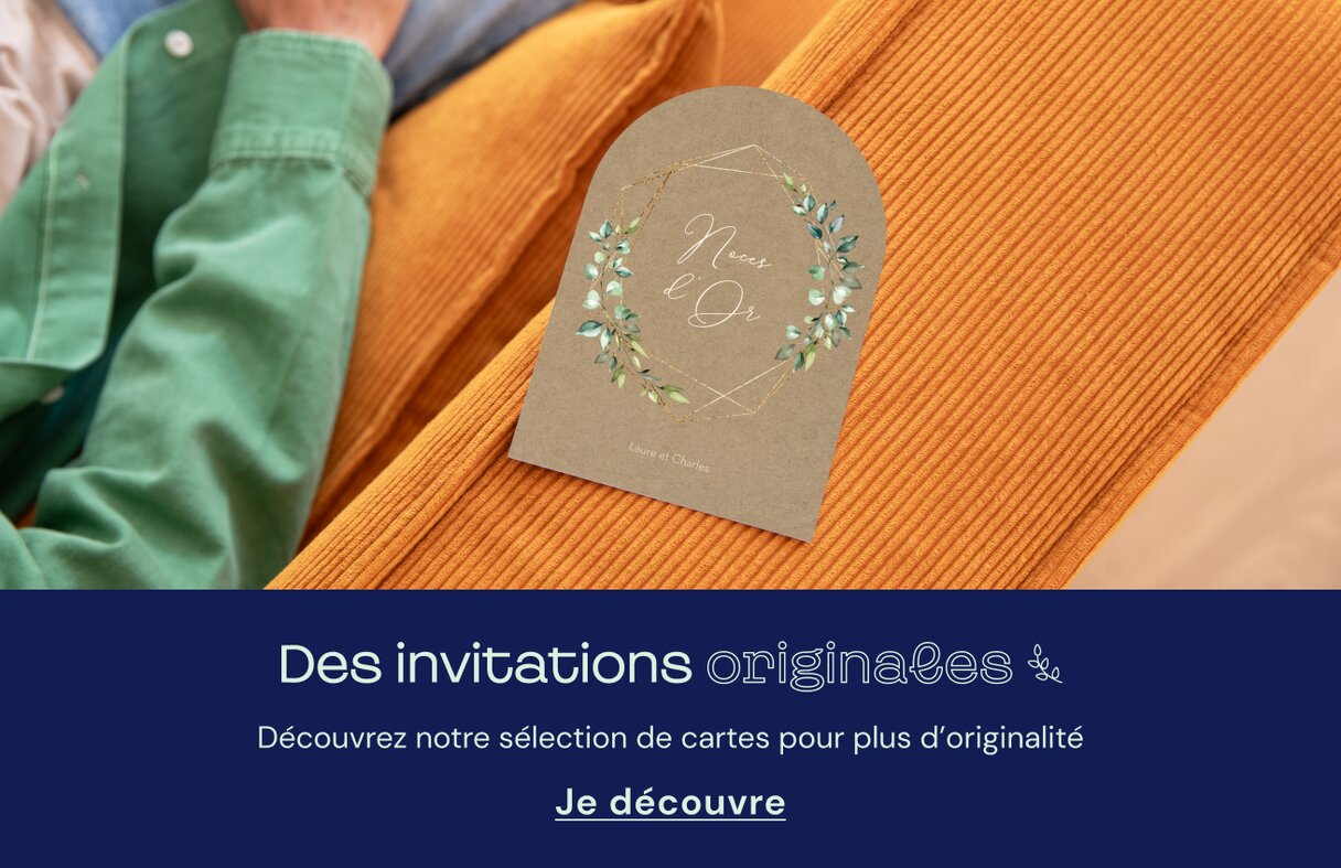 Invitation anniversaire mariage originale