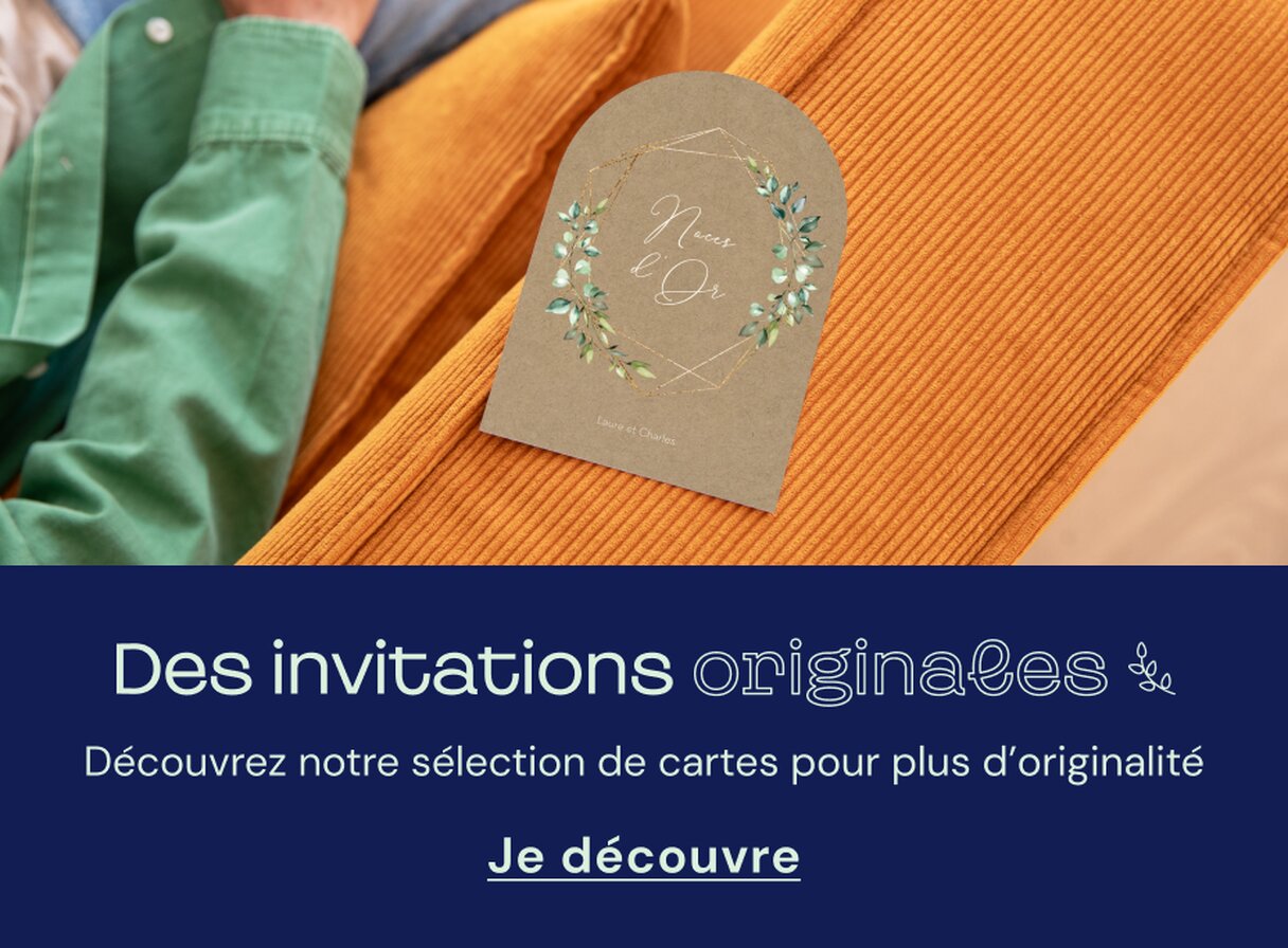Invitation anniversaire mariage originale