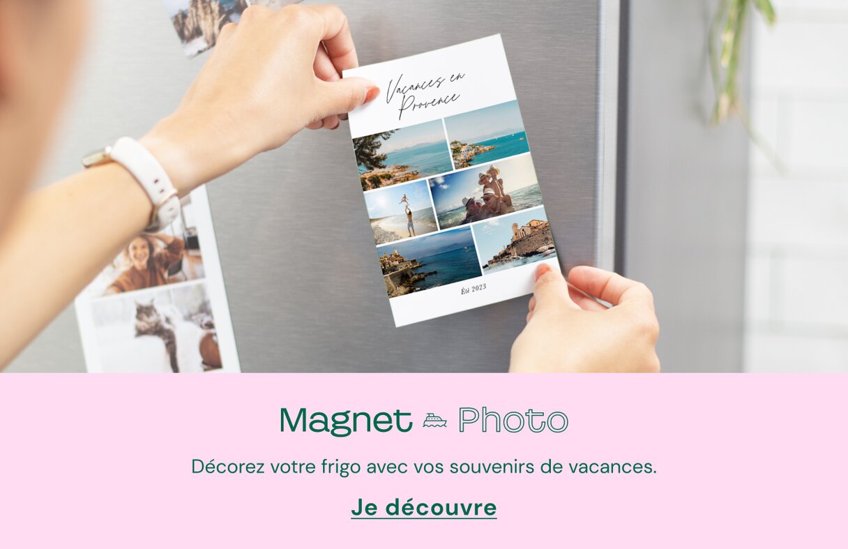 Carte postale aimantée