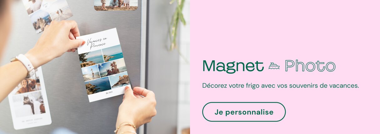 Carte postale aimantée