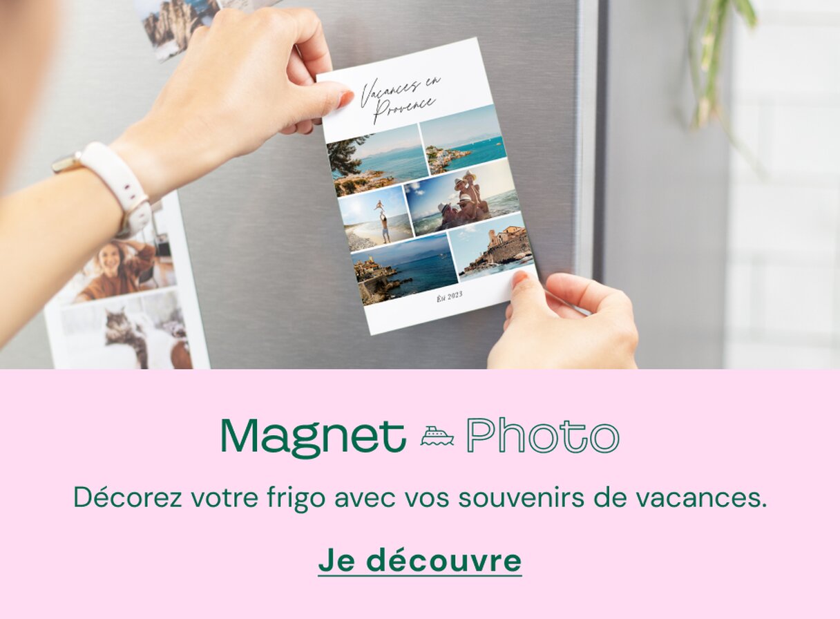 Carte postale aimantée