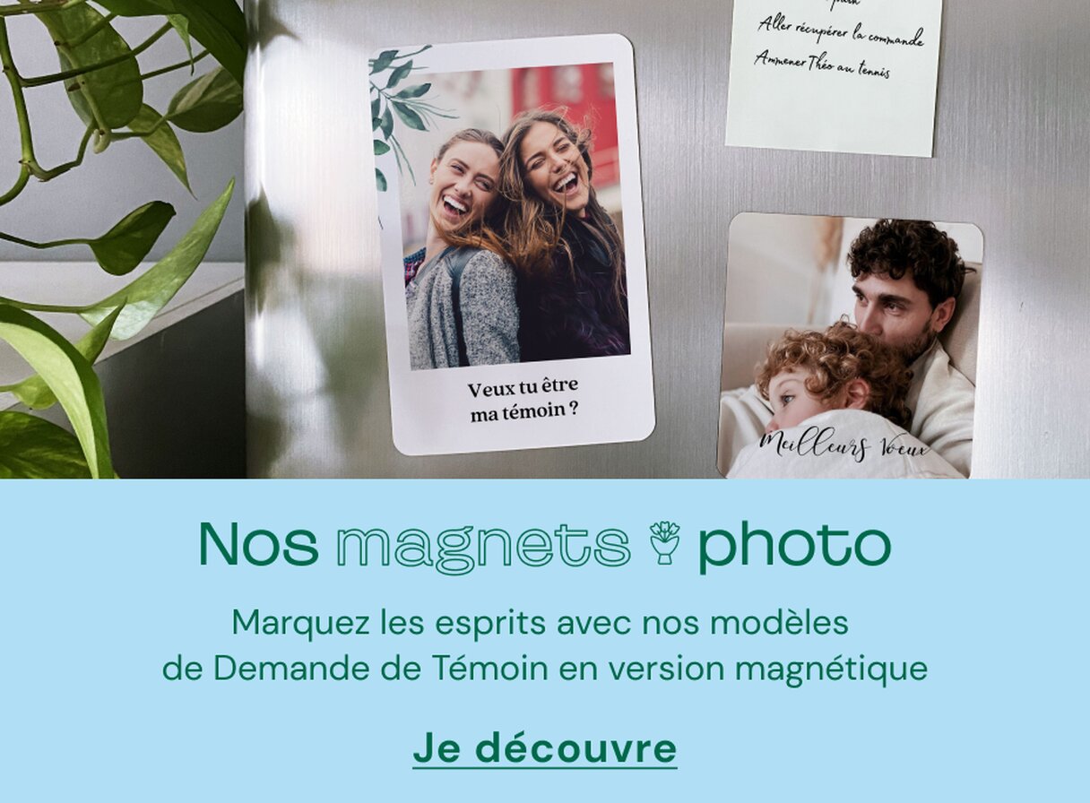 Magnet photo demande de témoin mariage