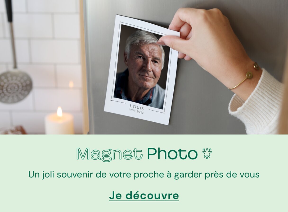 Faire-part décès magnet
