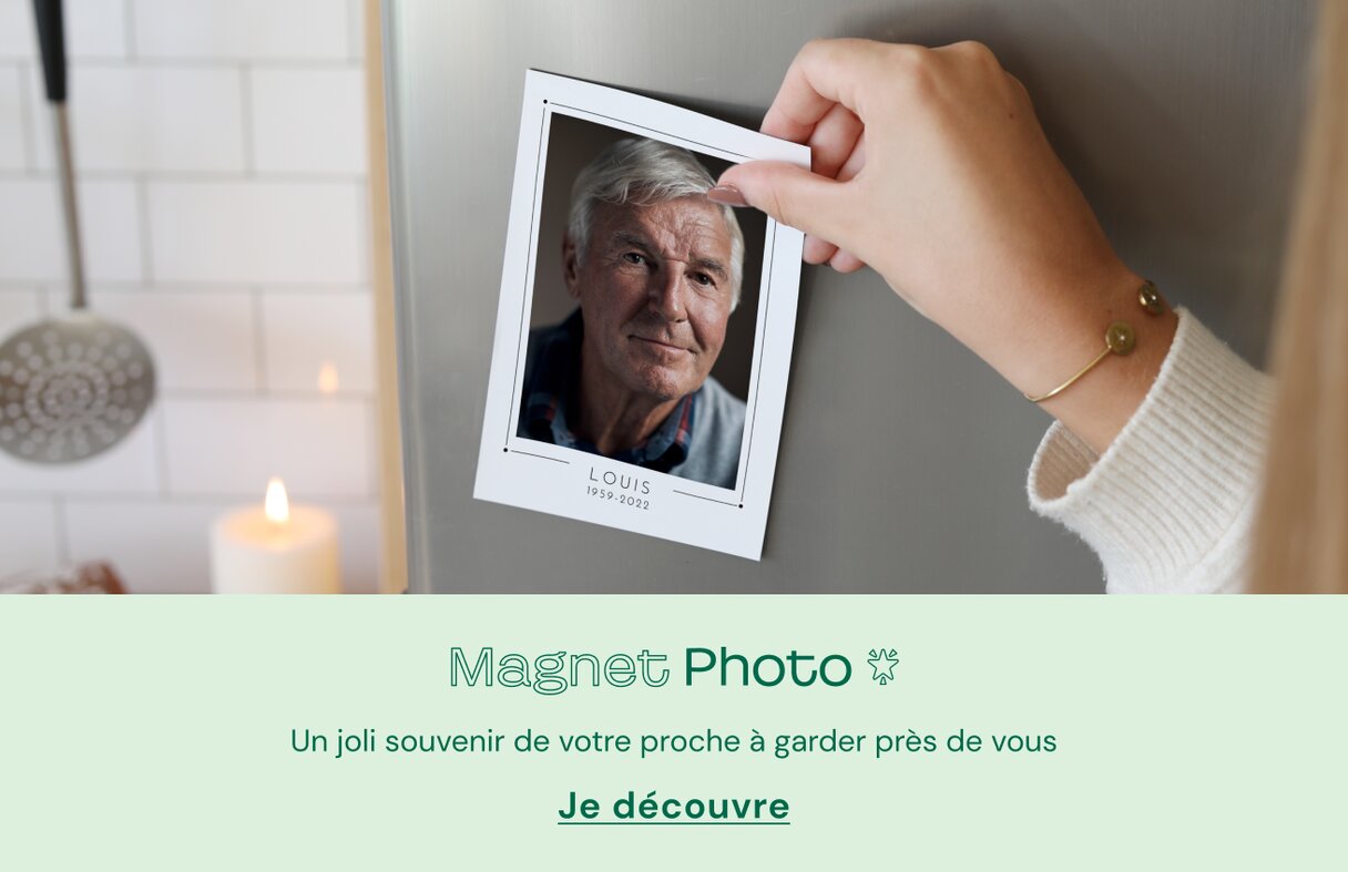 Faire-part décès magnet